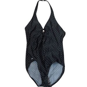 Speedo‎ Polka Dot Swimsuit Halter Neck One Piece Size 14